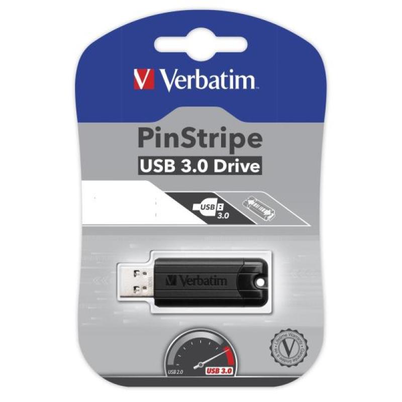 Memoria usb 3.2 verbatim storengo pinstripe 16gb negro