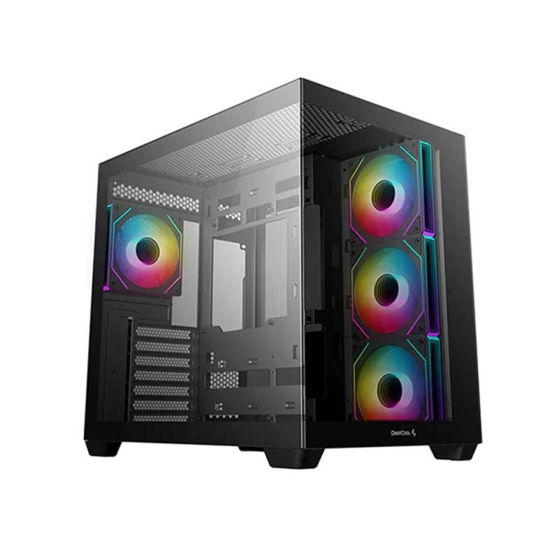 Caja ordenador gaming deepcool cg530 atx rgb cristaltemplado negra