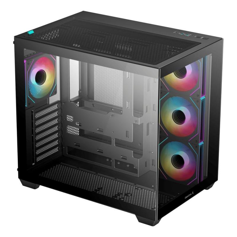 Caja ordenador gaming deepcool cg530 atx rgb cristaltemplado negra