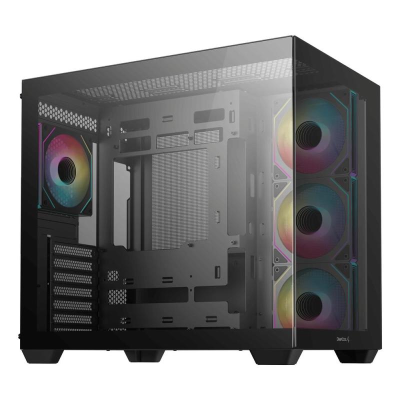 Caja ordenador gaming deepcool cg530 atx rgb cristaltemplado negra