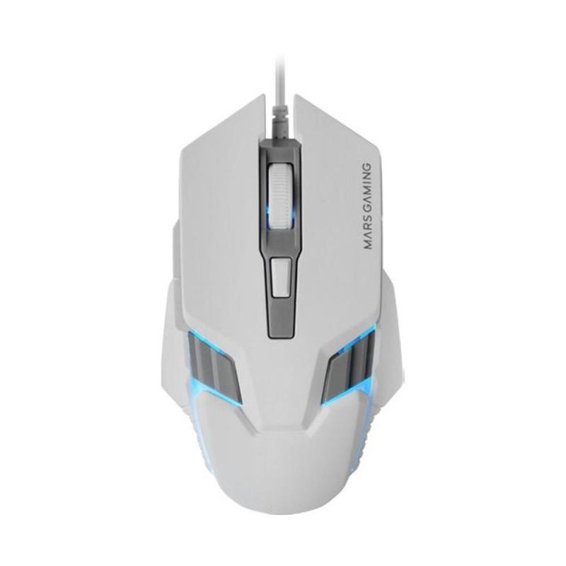 Raton mars gaming mm024w rgb flow blanco