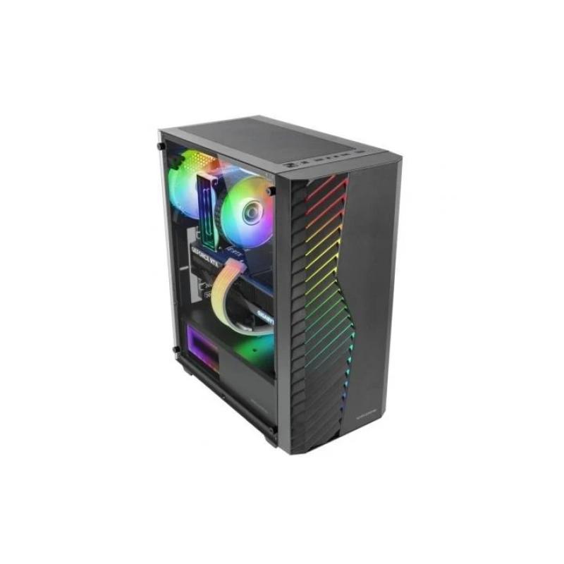 Caja ordenador mars gaming mcvolt atx argb cristal templado negro