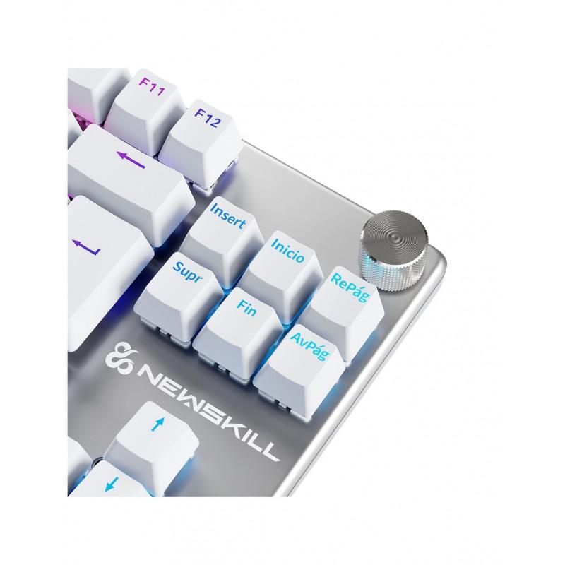 Teclado gaming newskill serike tkl v2 rgb blanco