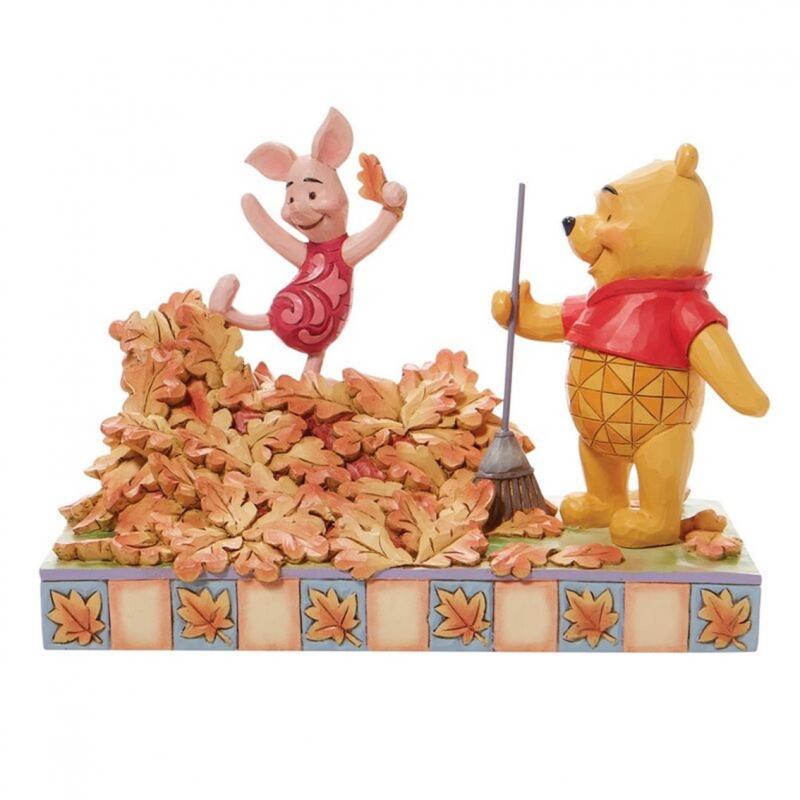 Figura enesco disney winnie the pooh pooh & piglet recogiendo hojas de otoño - Imagen 1