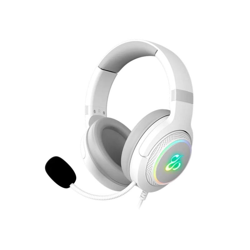 Auriculares gaming newskill sobek inalambrico rgb blanco