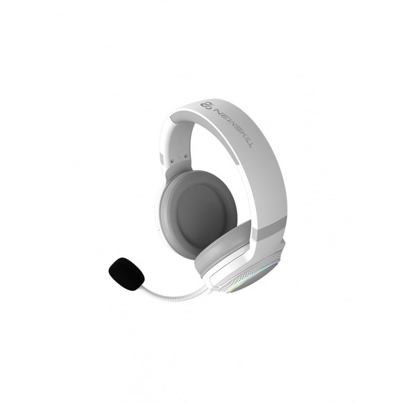 Auriculares gaming newskill sobek inalambrico rgb blanco