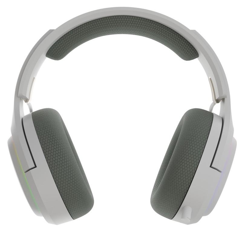 Auriculares gaming newskill aton v2 ivory inalambrico rgb blanco