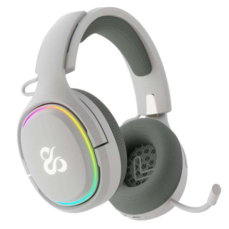 Auriculares gaming newskill aton v2 ivory inalambrico rgb blanco