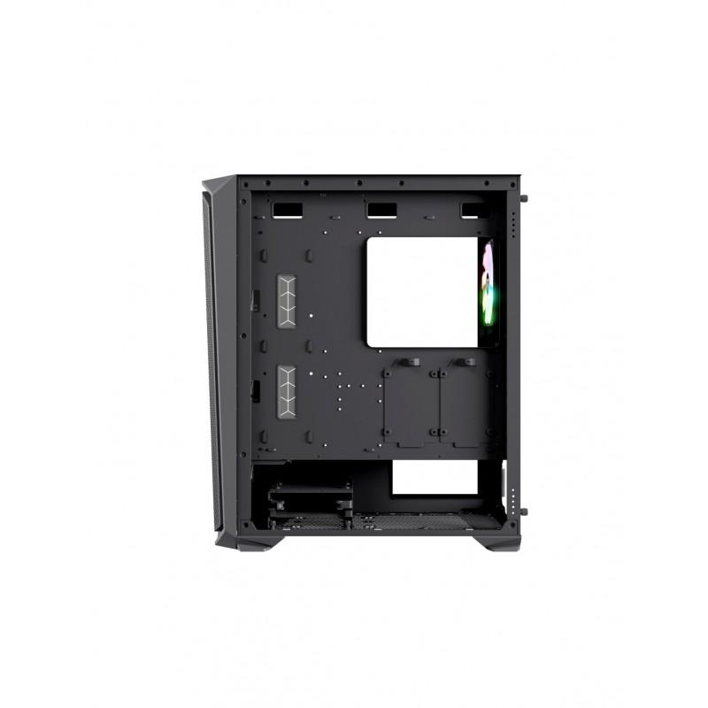 Caja ordenador gaming nfortec krater x e - atx argb cristal templado negra