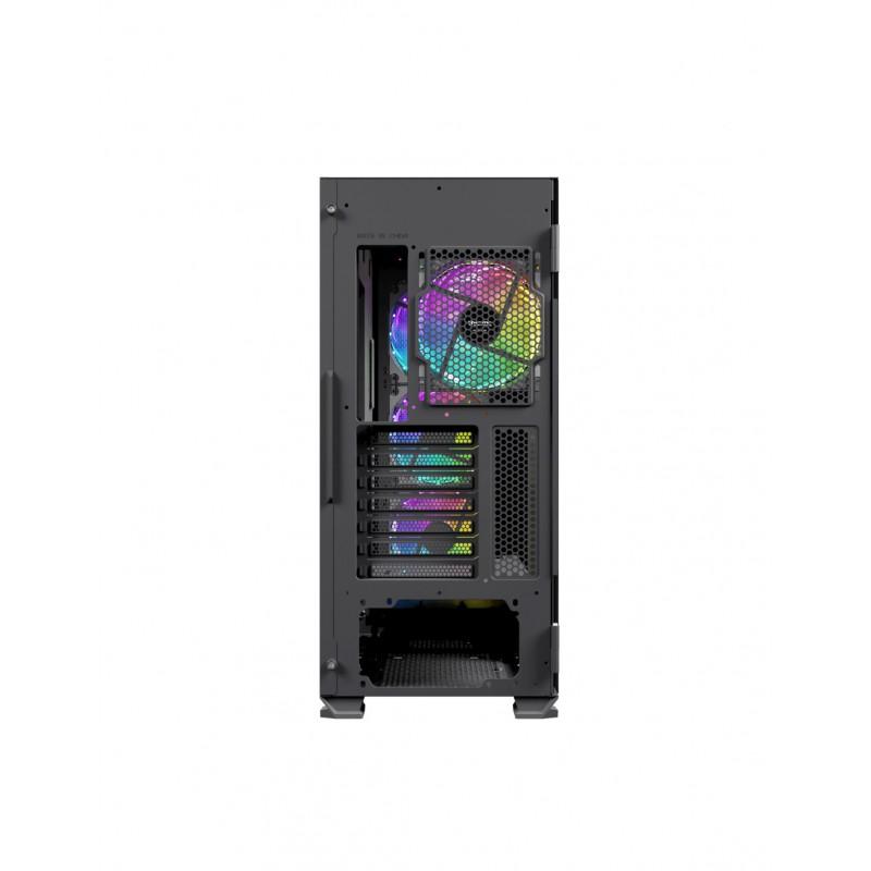 Caja ordenador gaming nfortec krater x e - atx argb cristal templado negra