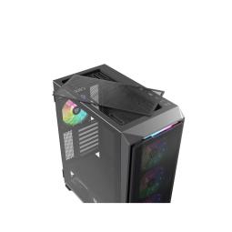 Caja ordenador gaming nfortec krater x e - atx argb cristal templado negra