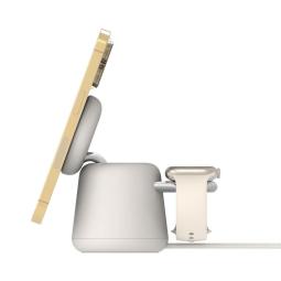 Base de carga powerhouse belkin wiz020vfh37 doble iphone iwatch airpods sand