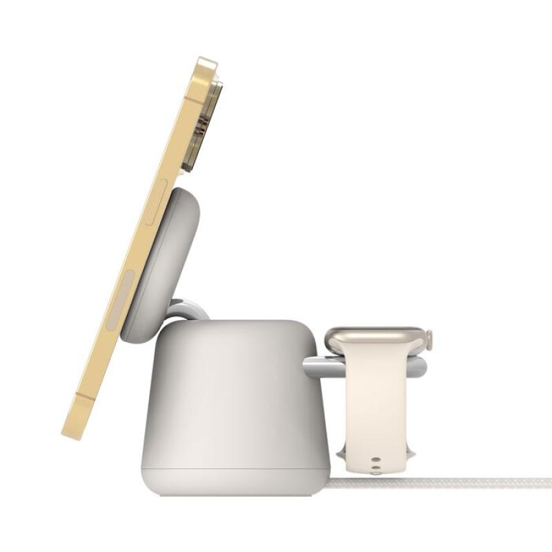 Base de carga powerhouse belkin wiz020vfh37 doble iphone iwatch airpods sand