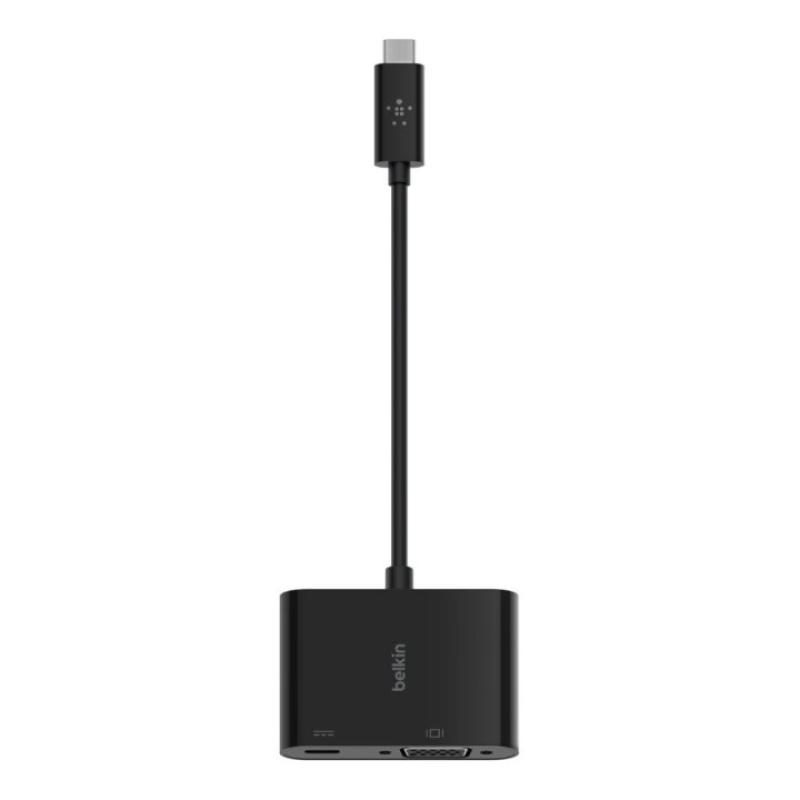 Adaptador usb tipo c a usb tipo c - vga belkin macho - hembra - negro