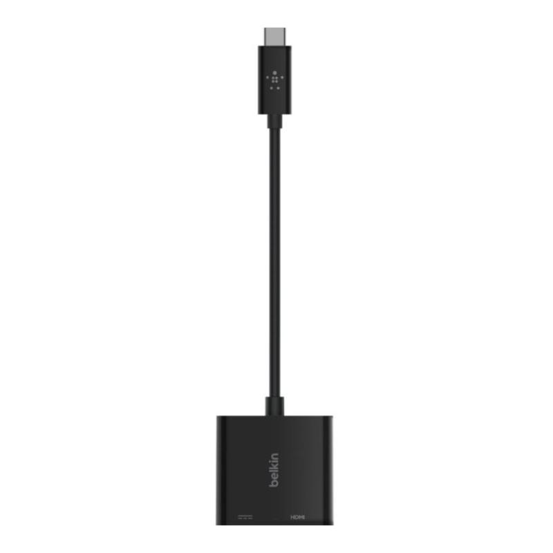 Adaptador usb tipo c a usb tipo c - hdmi belkin macho - hembra - negro