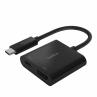 Adaptador usb tipo c a usb tipo c - hdmi belkin macho - hembra - negro
