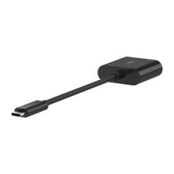 Adaptador usb tipo c a usb tipo c - rj45 belkin macho - hembra - negro