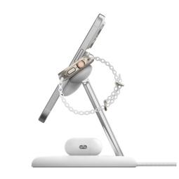 Base de carga inalambrica belkin wiz023vfwh 3 en 1 blanco