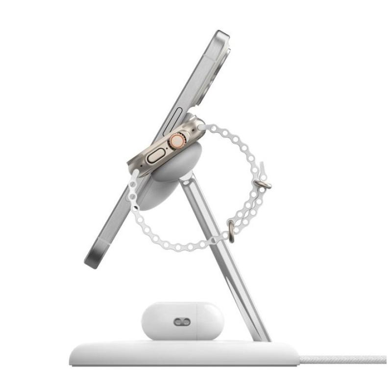 Base de carga inalambrica belkin wiz023vfwh 3 en 1 blanco