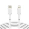 Cable lightning a usb tipo c belkin 1m - macho - macho - blanco