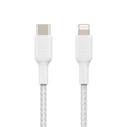 Cable lightning a usb tipo c belkin 1m - macho - macho - blanco