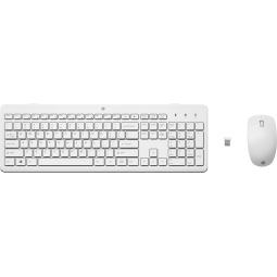 Kit teclado + mouse raton hp 230 wireless inalambrico -  blanco - Imagen 1