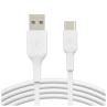 Cable usb tipo c a usb tipo a belkin 1m - macho - macho - blanco 2 unidades