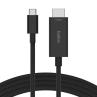 Cable usb tipo c a hdmi belkin 2m - macho - macho - negro