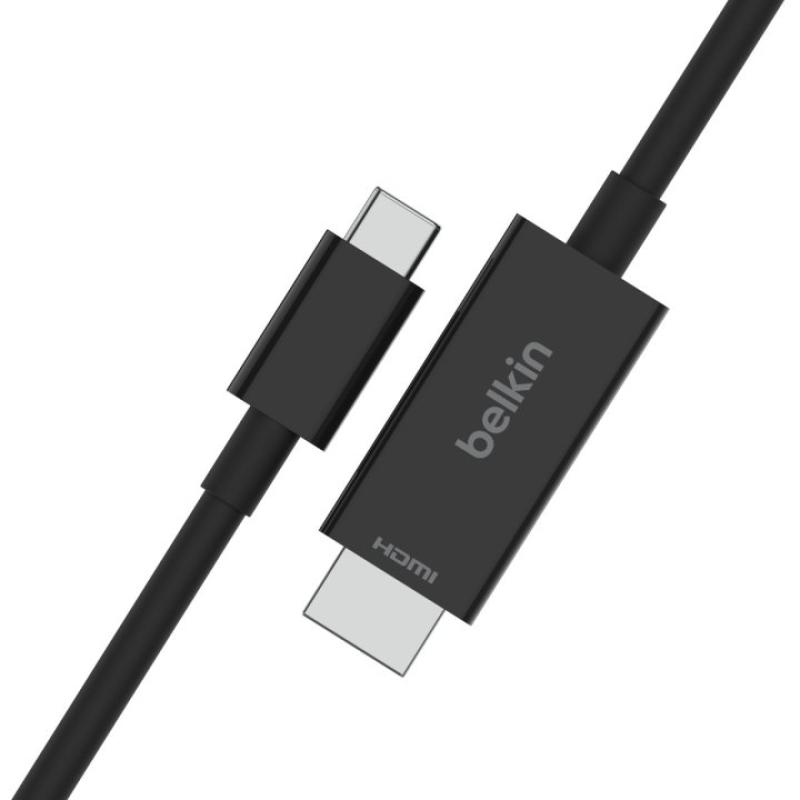 Cable usb tipo c a hdmi belkin 2m - macho - macho - negro