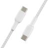 Cable usb tipo c belkin 1m - macho - macho - blanco