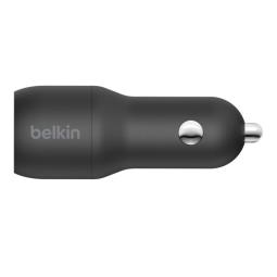 Cargador de coche belkin ccb001btbk 24w 2x usb tipo a + cable usb tipo c a usb tipo a