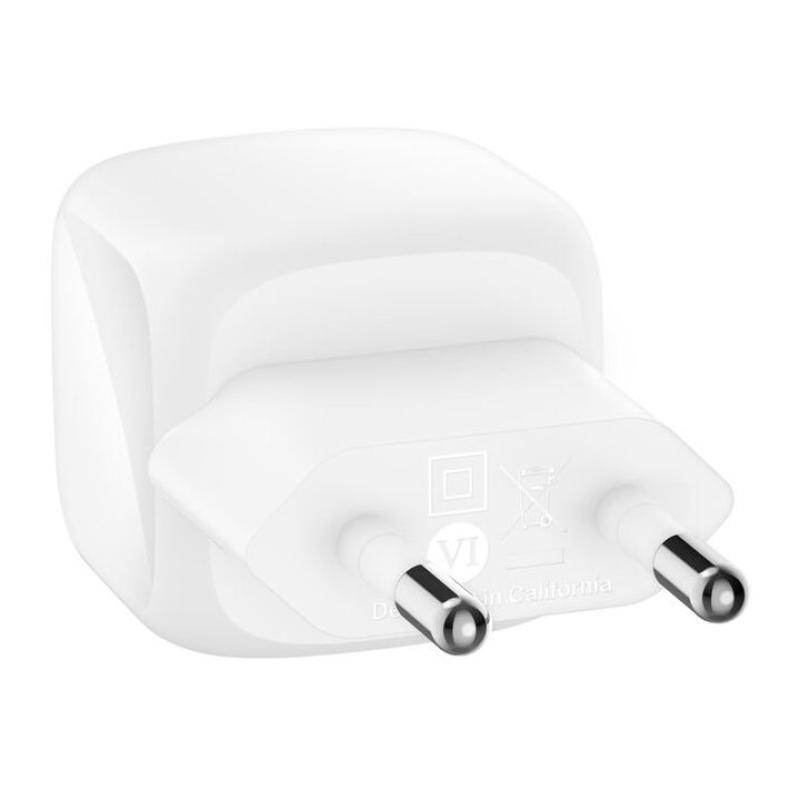 Cargador de pared belkin wca008kq1mwh - b6 30w usb tipo c + cable usb tipo c blanco