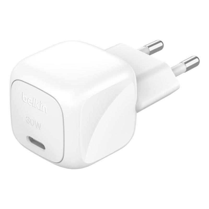 Cargador de pared belkin wca008kqwh 30w usb tipo c blanco