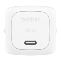 Cargador de pared belkin wca008kq1mwh - b6 30w usb tipo c + cable usb tipo c blanco