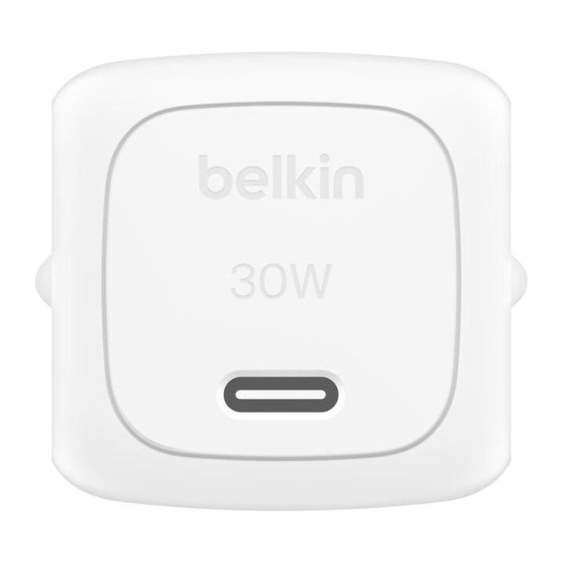 Cargador de pared belkin wca008kq1mwh - b6 30w usb tipo c + cable usb tipo c blanco