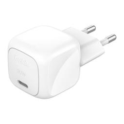 Cargador de pared belkin wca008kq1mwh - b6 30w usb tipo c + cable usb tipo c blanco