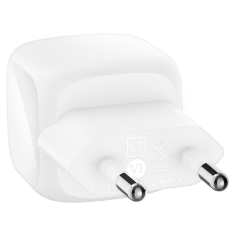 Cargador de pared belkin wca008kqwh 30w usb tipo c blanco