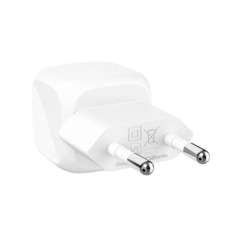 Cargador de pared belkin wca009kqwh 20w usb tipo c blanco