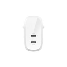 Cargador de pared belkin wcb010vfwh 30w 2x usb tipo c blanco