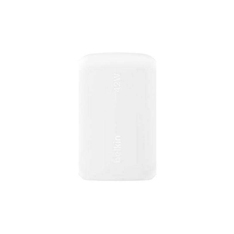 Cargador de pared belkin wcb009vfwh 42w 1x usb tipo a 1x usb tipo c blanco