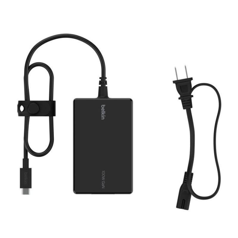 Cargador universal de portatil belkin inc016glbk 100w usb tipo c