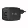 Cargador de pared belkin wch011vfbk 45w 2x usb tipo c negro