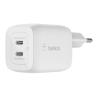 Cargador de pared belkin wch011vfwh 45w 2x usb tipo c blanco