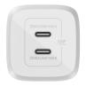 Cargador de pared belkin wch011vfwh 45w 2x usb tipo c blanco
