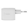 Cargador de pared belkin wch011vfwh 45w 2x usb tipo c blanco