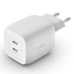 Cargador de pared belkin wch011vfwh 45w 2x usb tipo c blanco
