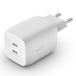 Cargador de pared belkin wch013vfwh 65w 2x usb tipo c blanco