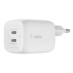 Cargador de pared belkin wch013vfwh 65w 2x usb tipo c blanco
