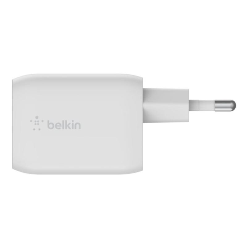 Cargador de pared belkin wch013vfwh 65w 2x usb tipo c blanco