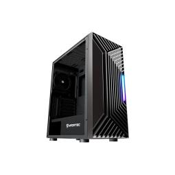 Caja ordenador gaming nfortec nervia atx argb cristal templado negra